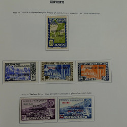 Collection timbres de colonies françaises neufs et oblitérés, volume 2.