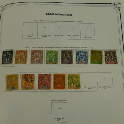 Collection timbres de colonies françaises neufs et oblitérés, volume 2.