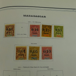 Collection timbres de colonies françaises neufs et oblitérés, volume 2.