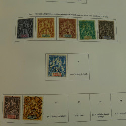 Collection timbres de colonies françaises neufs et oblitérés, volume 3.