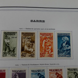 Collection timbres d' Allemagne et Sarre neufs et oblitérés en 2 albums.