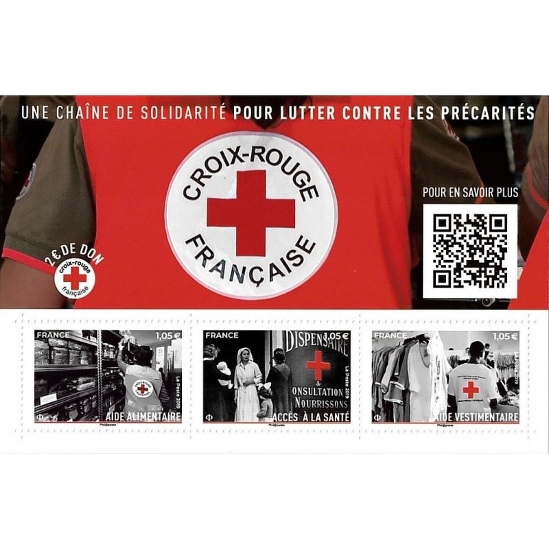 Feuillet de 3 timbres Croix-Rouge N°F5350 neuf**.