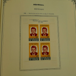 Collection timbres de Comores et Sénégal neufs et oblitérés en album.