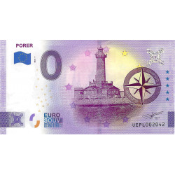 Billet Euro Souvenir 0 € – Phare de Porer – Croatie – 2022.