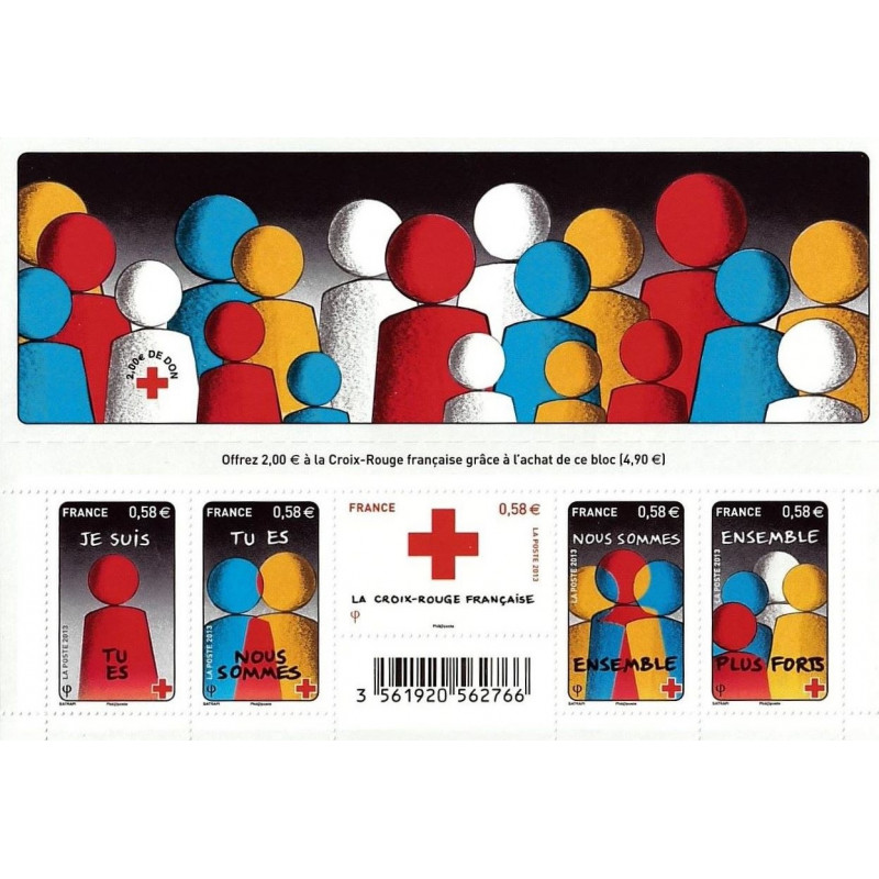 Feuillet de 4 timbres Croix-Rouge Solidarité N°F4819 neuf**.