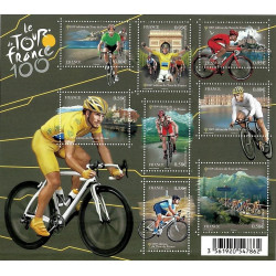 Feuillet de 8 timbres Tour de France F4755 neuf**.