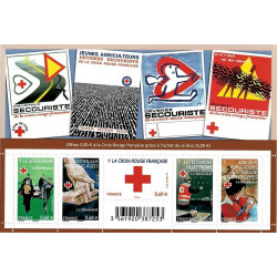Feuillet de 5 timbres Croix-Rouge F4621 neuf**.