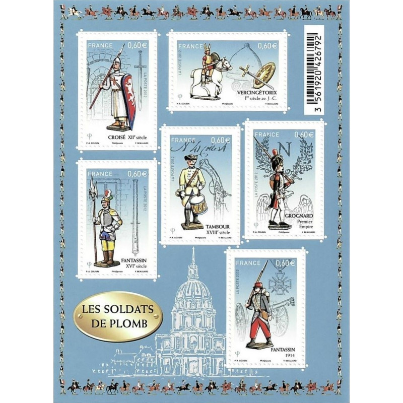 Feuillet de 6 timbres Soldats de plomb N°F4665 neuf**.