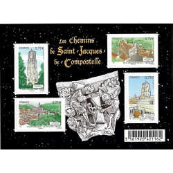 Feuillet de 4 timbres Saint Jacques de Compostelle F4641 neuf**.