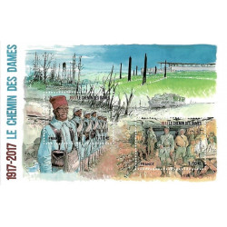 Feuillet de 2 timbres Chemin des dames F5138 neuf**.