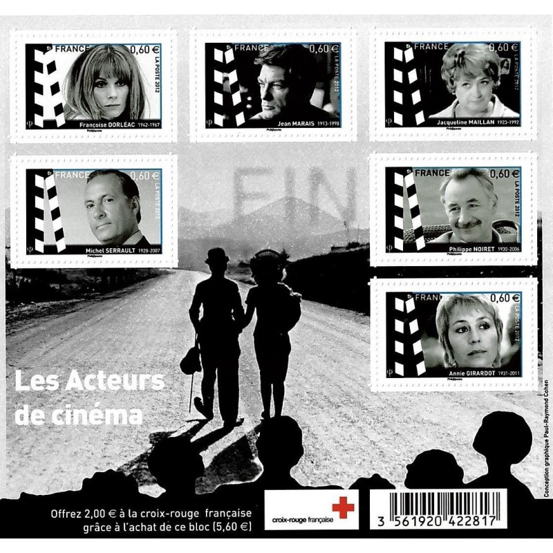 Feuillet de 6 timbres Cinéma Français N°F4690 neuf**.