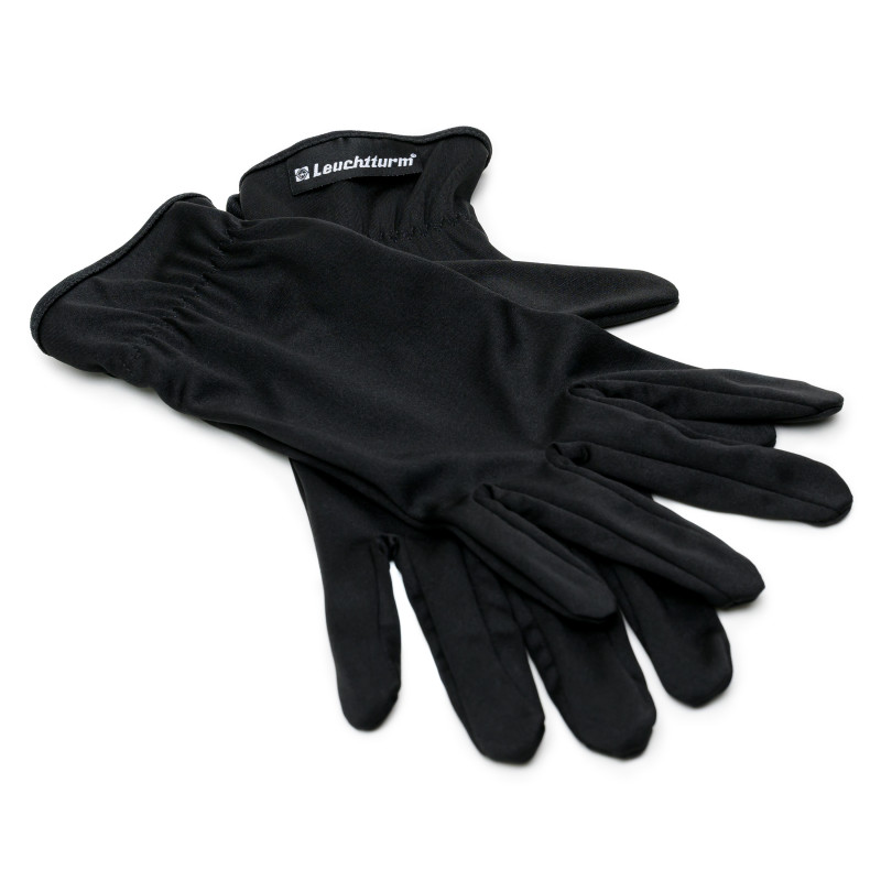 Gants en microfibre noir pour pièces de monnaie.