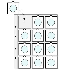 Recharges Caravelle 12 cases pour étuis carton monnaies.