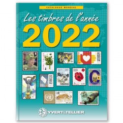 Catalogue Mondial des nouveautés de timbres 2022 en couleurs.