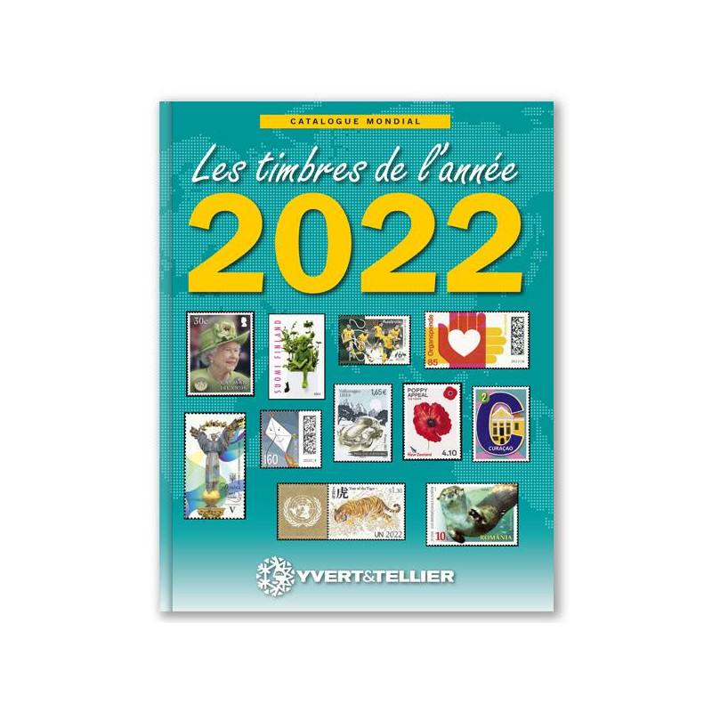 Catalogue Mondial des nouveautés de timbres 2022 en couleurs.