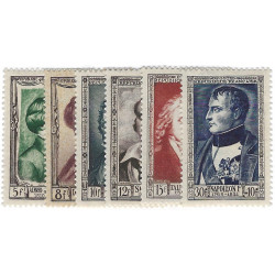 Célébrités 1951, timbres de France N°891-896 série neuf**.