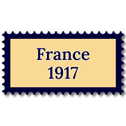 France 1917 année complète de timbres neufs**.