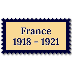 France 1918-1921 années complètes de timbres neufs**.