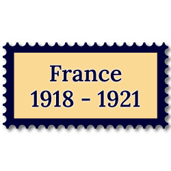 France 1918-1921 années complètes de timbres neufs**.