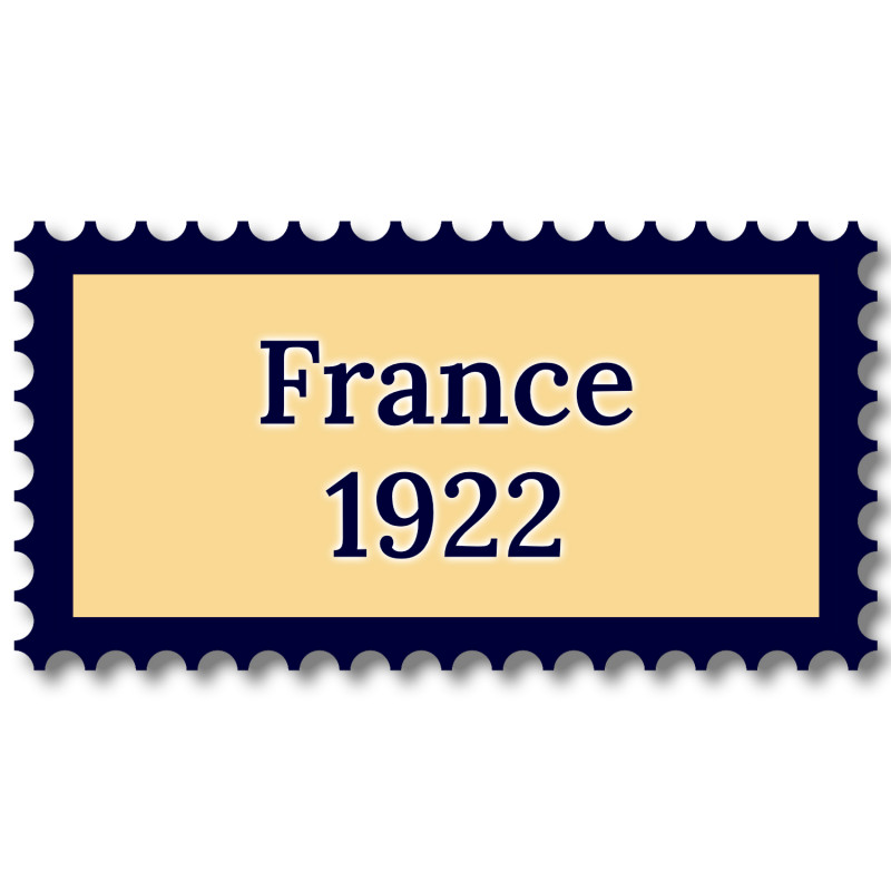 France 1922 année complète de timbres neufs**.