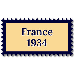 France 1934 année complète de timbres neufs**.