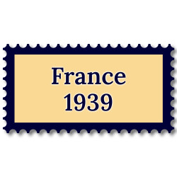 France 1939 année complète de timbres neufs**.