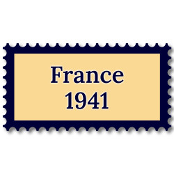 France 1941 année complète de timbres neufs**.