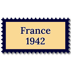 France 1942 année complète de timbres neufs**.