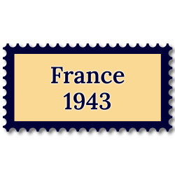 France 1943 année complète de timbres neufs**.