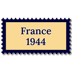 France 1944 année complète de timbres neufs**.