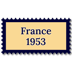 France 1953 année complète de timbres neufs**.