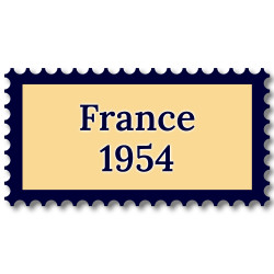 France 1954 année complète de timbres neufs**.