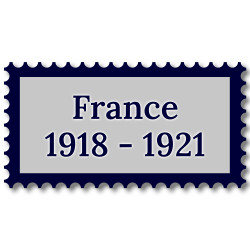 France 1918-1921 années complètes de timbres oblitérés.