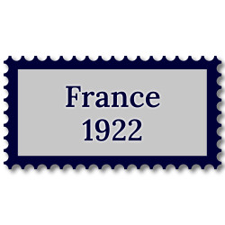 France 1922 année complète de timbres oblitérés.
