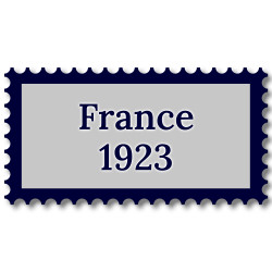 France 1923 année complète de timbres oblitérés.