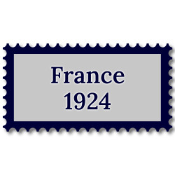 France 1924 année complète de timbres oblitérés.