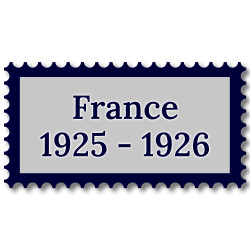 France 1925-1926 années complètes de timbres oblitérés.