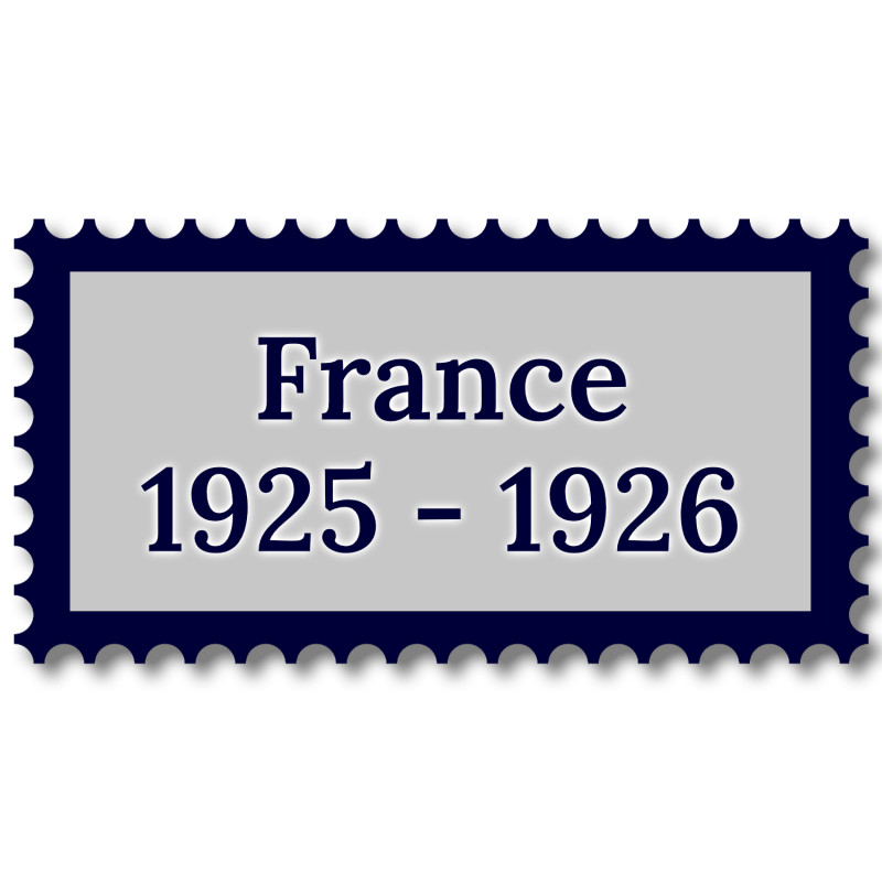 France 1925-1926 années complètes de timbres oblitérés.