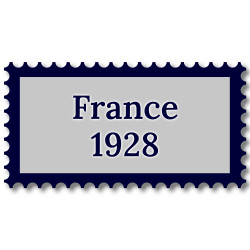 France 1928 année complète de timbres oblitérés.
