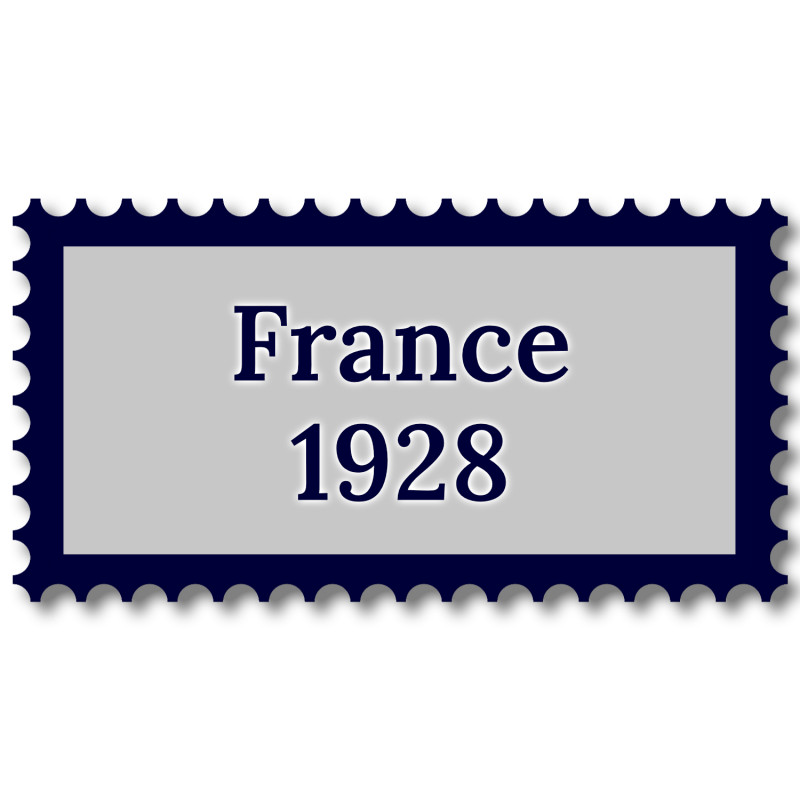 France 1928 année complète de timbres oblitérés.