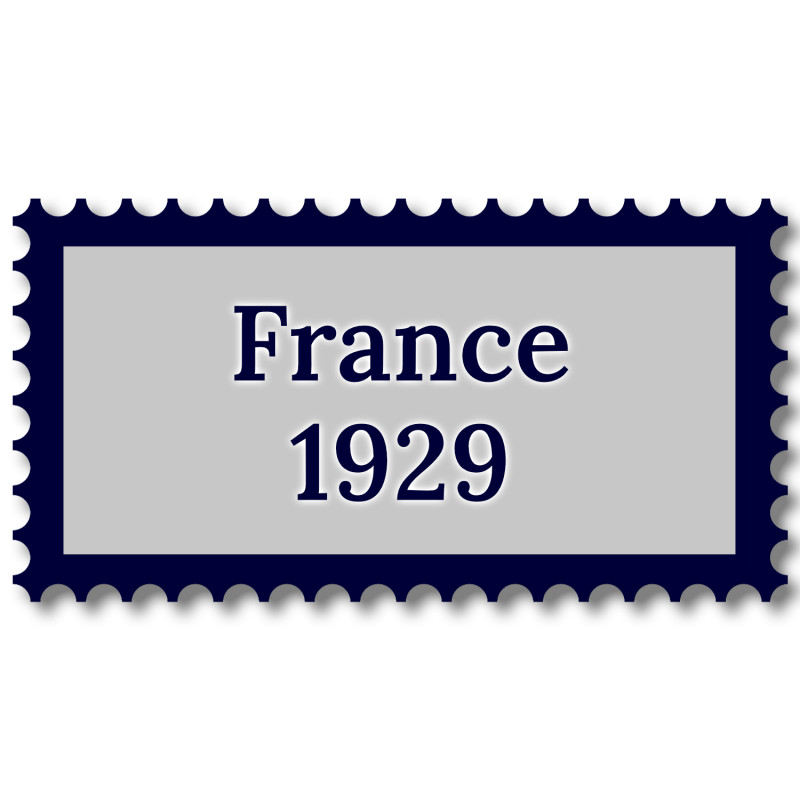 France 1929 année complète de timbres oblitérés.