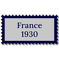 France 1930 année complète de timbres oblitérés.