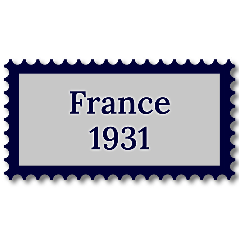 France 1931 année complète de timbres oblitérés.