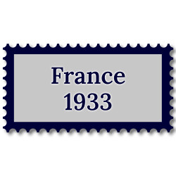 France 1933 année complète de timbres oblitérés.