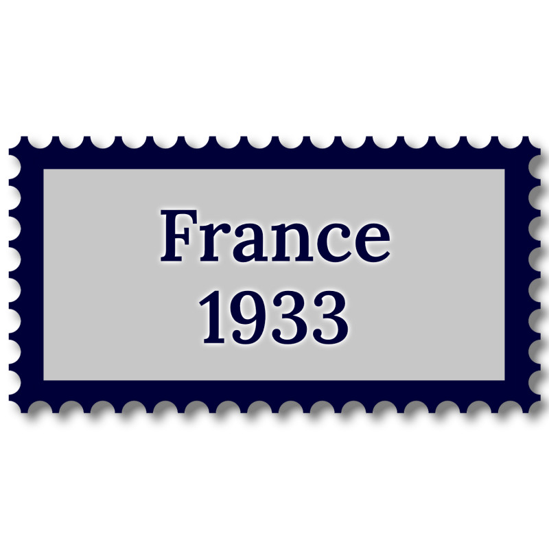 France 1933 année complète de timbres oblitérés.