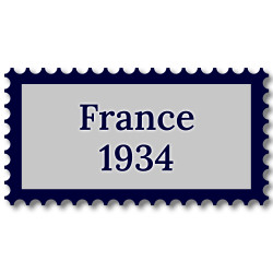 France 1934 année complète de timbres oblitérés.