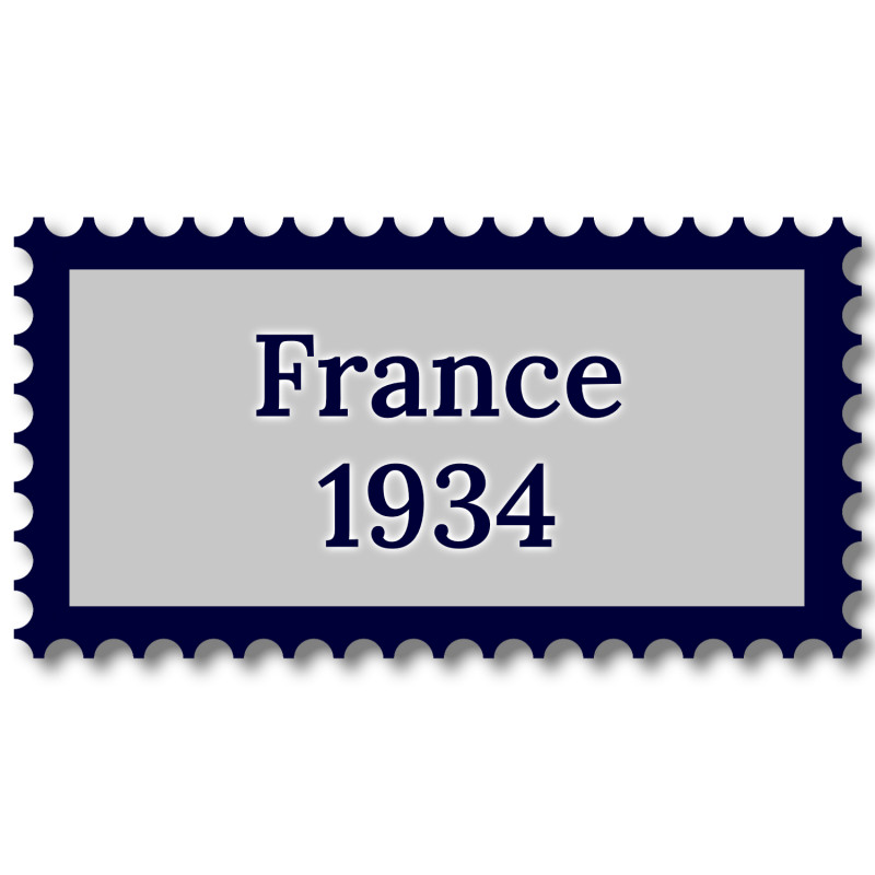 France 1934 année complète de timbres oblitérés.