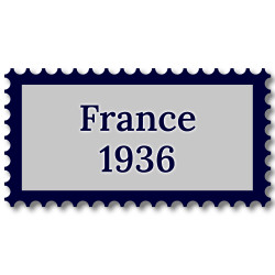 France 1936 année complète de timbres oblitérés.