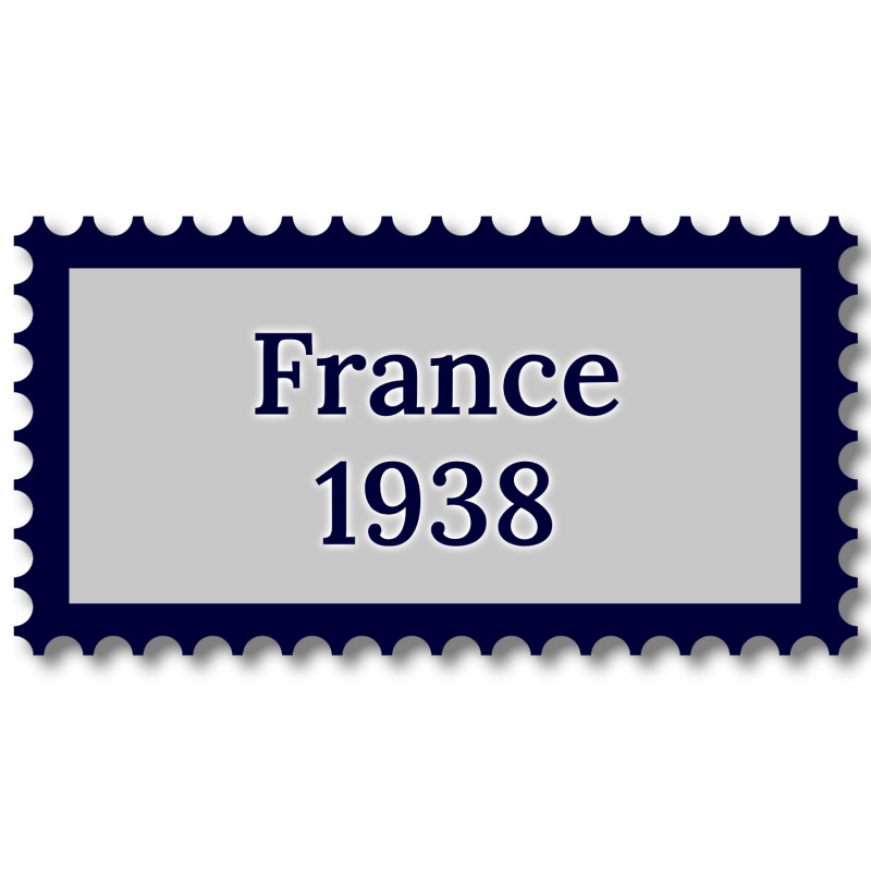 France 1938 année complète de timbres oblitérés.