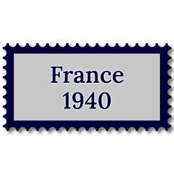 France 1940 année complète de timbres oblitérés.